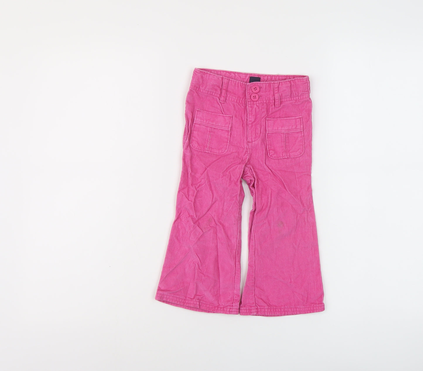 Gap Girls Pink Cotton Bootcut Jeans Size 2 Years Regular Button