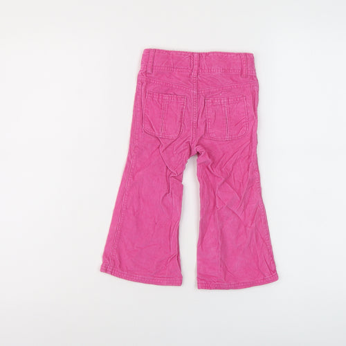 Gap Girls Pink Cotton Bootcut Jeans Size 2 Years Regular Button