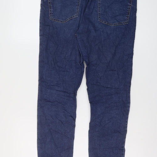 Denim & Co. Womens Blue Cotton Skinny Jeans Size 14 L27 in Regular Button