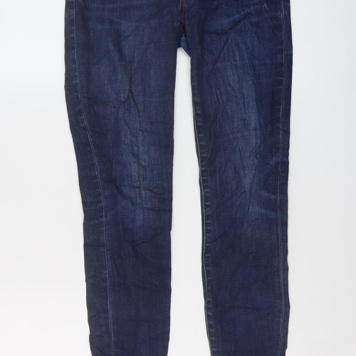 Madewell Womens Blue Cotton Skinny Jeans Size 25 in L28 in Regular Button
