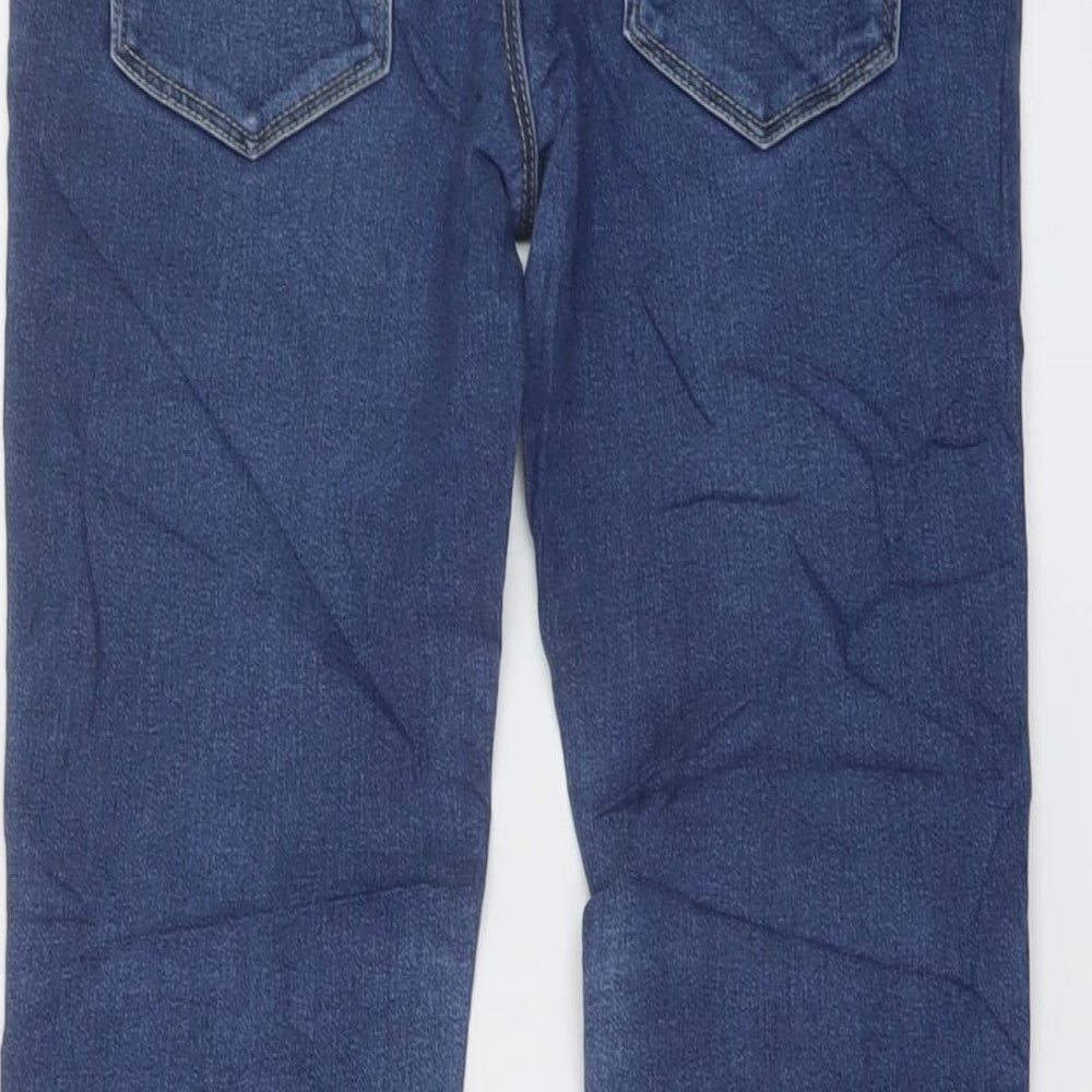 Denim & Co. Boys Blue Cotton Straight Jeans Size 11-12 Years Regular Pullover