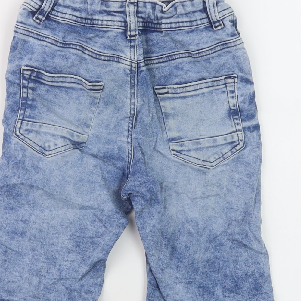 Denim & Co. Boys Beige Cotton Bermuda Shorts Size 8-9 Years Regular Zip