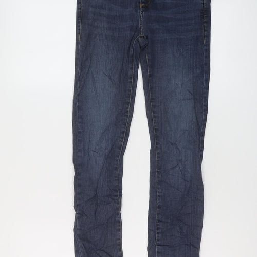 River Island Womens Black Cotton Skinny Jeans Size 6 L28 in Regular Button