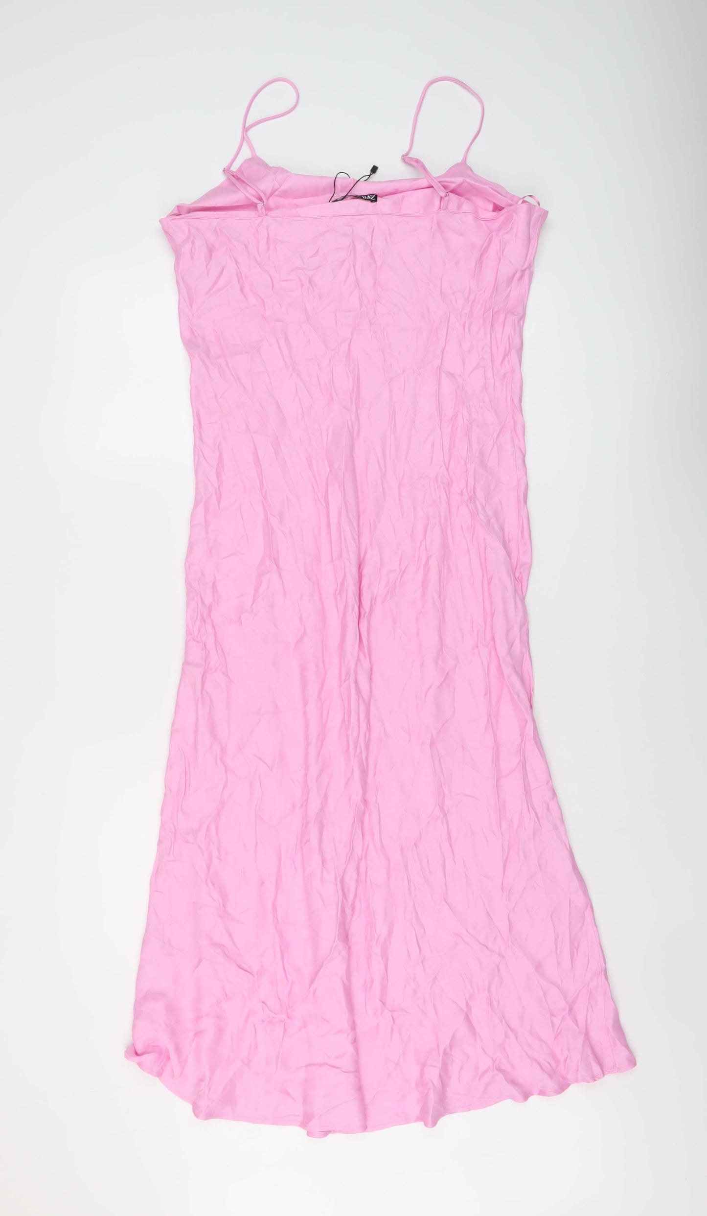 Zara Womens Pink Viscose A-Line Size XL Round Neck Pullover