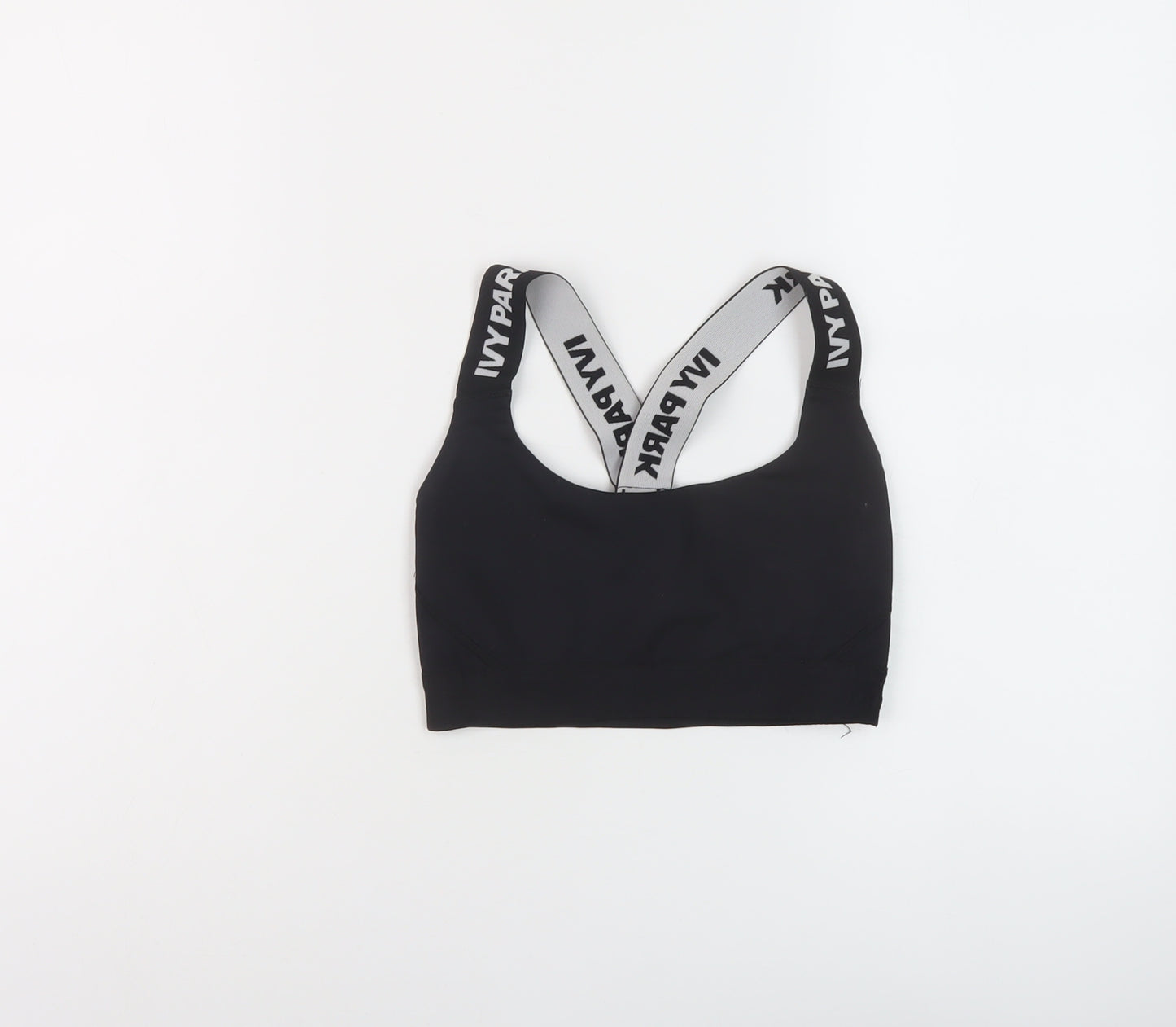 IVY PARK Womens Black Polyester Cropped Tank Size XS Round Neck Pullover