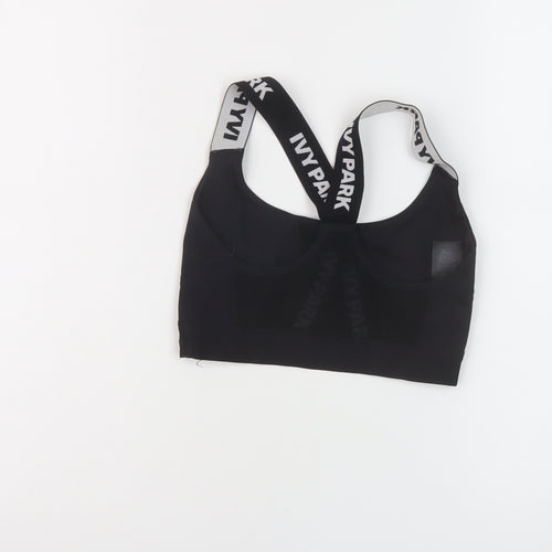 IVY PARK Womens Black Polyester Cropped Tank Size XS Round Neck Pullover