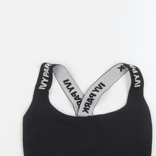 IVY PARK Womens Black Polyester Cropped Tank Size XS Round Neck Pullover