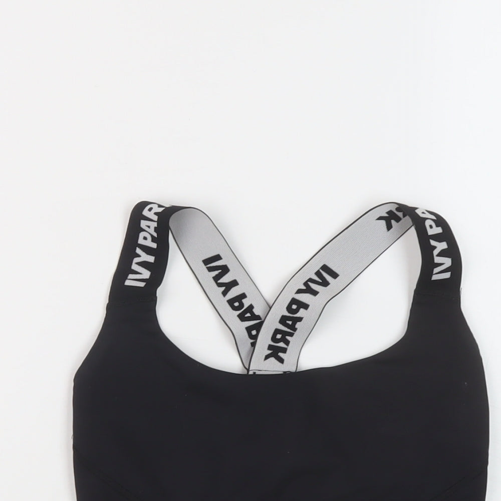 IVY PARK Womens Black Polyester Cropped Tank Size XS Round Neck Pullover