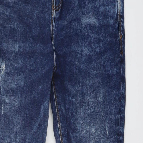 Pull&Bear Mens Blue Cotton Skinny Jeans Size 30 in L26 in Regular Button