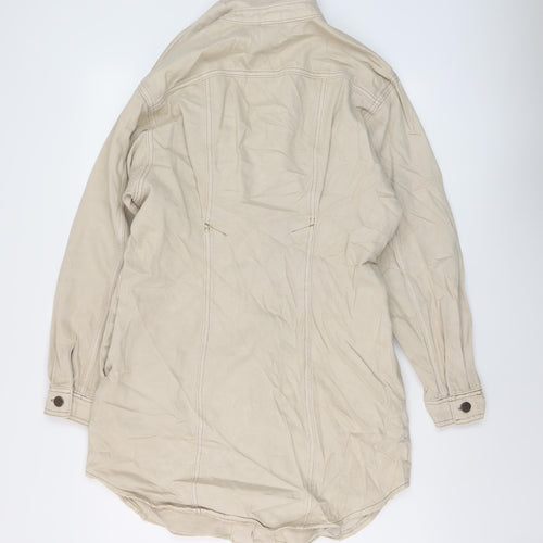 Topshop Womens Beige Jacket Size 14 Button