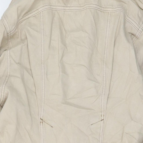 Topshop Womens Beige Jacket Size 14 Button