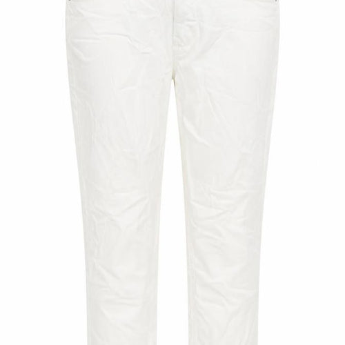 F&F Womens Ivory Cotton Straight Jeans Size 18 L26 in Regular Button