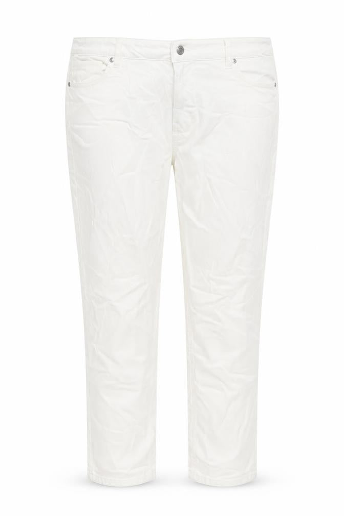 F&F Womens Ivory Cotton Straight Jeans Size 18 L26 in Regular Button