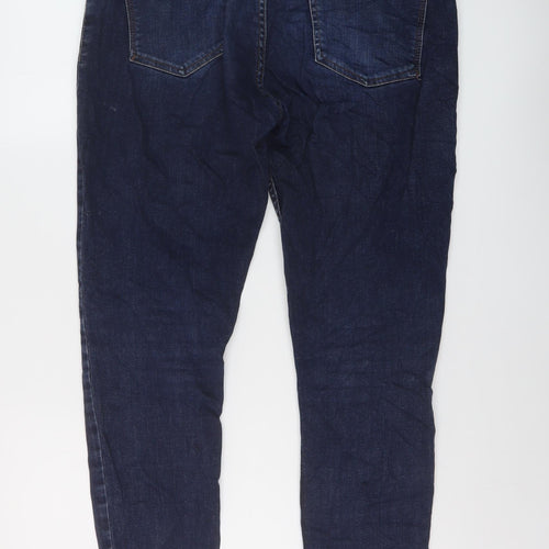 Zara Mens Blue Cotton Skinny Jeans Size 34 in L30 in Regular Button
