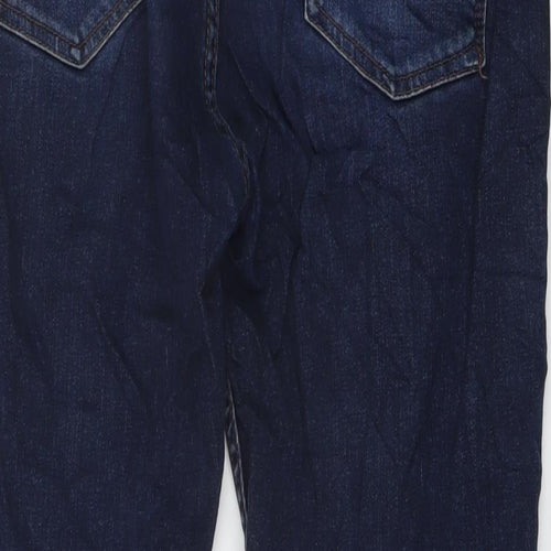 Zara Mens Blue Cotton Skinny Jeans Size 34 in L30 in Regular Button