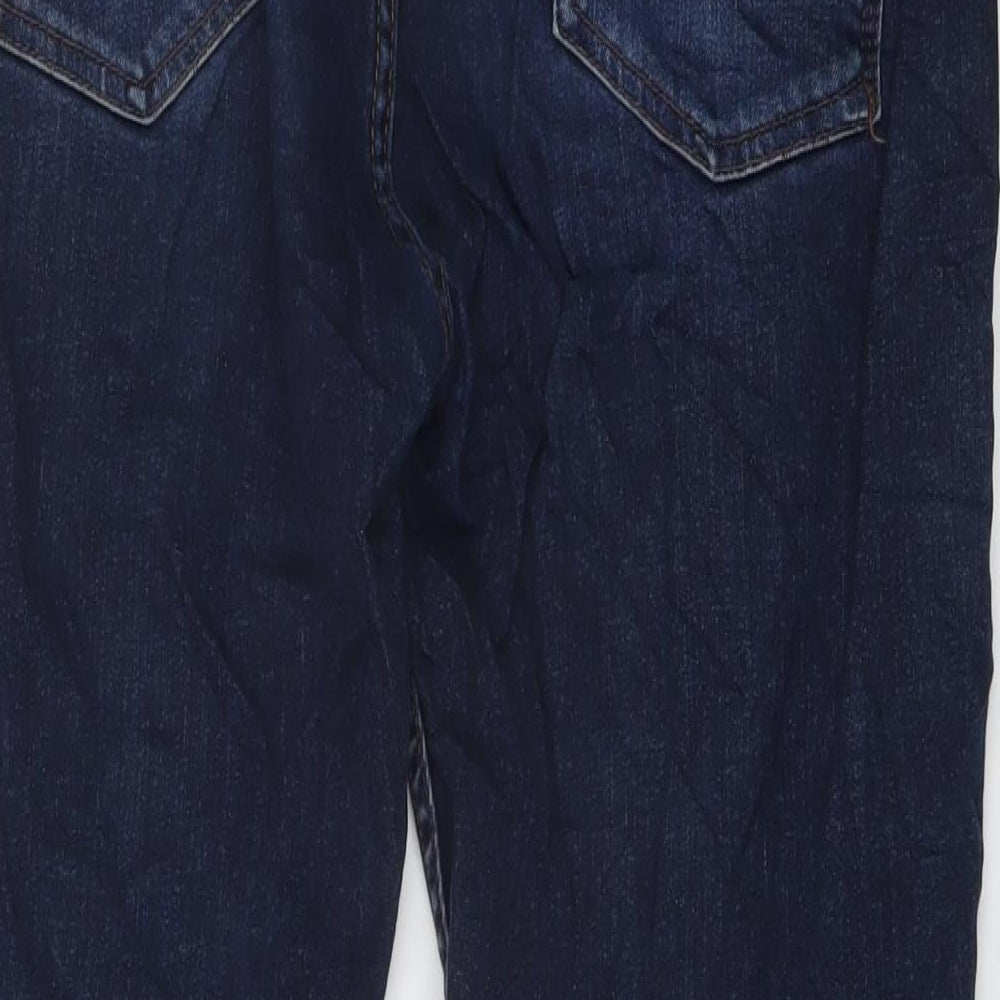 Zara Mens Blue Cotton Skinny Jeans Size 34 in L30 in Regular Button