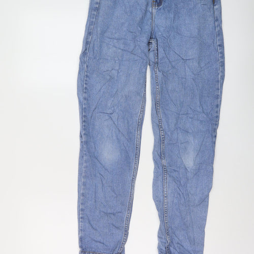 Denim & Co. Womens Beige Cotton Mom Jeans Size 8 L27 in Regular Button