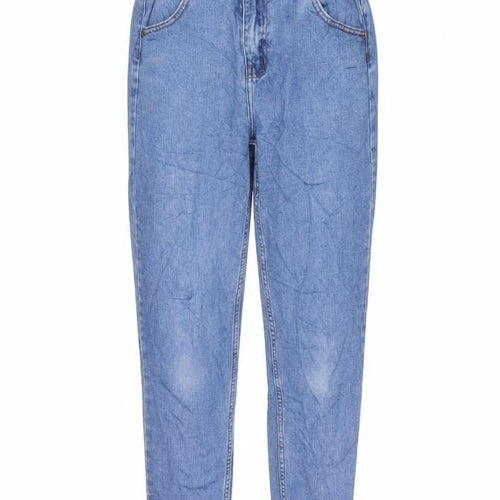 Denim & Co. Womens Beige Cotton Mom Jeans Size 8 L27 in Regular Button