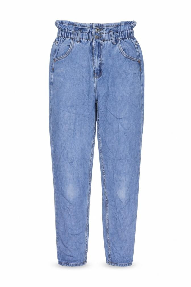 Denim & Co. Womens Beige Cotton Mom Jeans Size 8 L27 in Regular Button