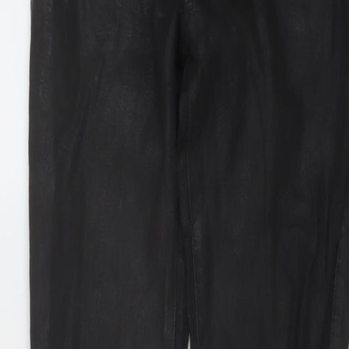 Zara Womens Black Cotton Skinny Jeans Size 10 L29 in Regular Button