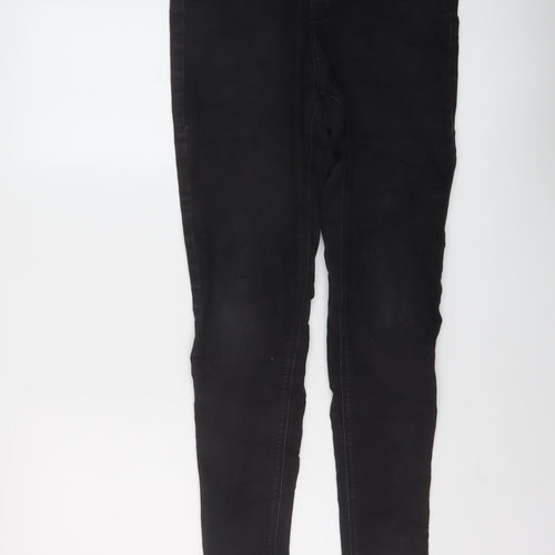 Topshop Womens Grey Cotton Skinny Jeans Size 34 in L28 in Regular Button