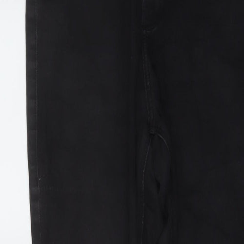 Topshop Womens Grey Cotton Skinny Jeans Size 34 in L28 in Regular Button