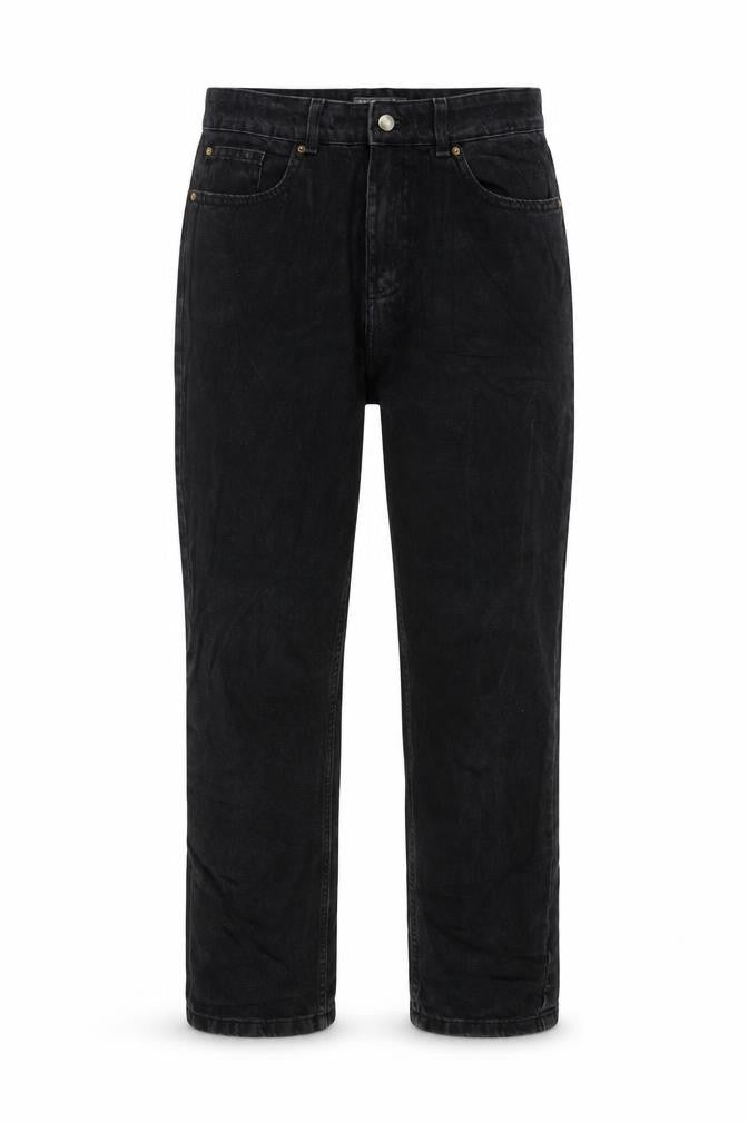 Denim & Co. Womens Grey Cotton Straight Jeans Size 12 L28 in Regular Button