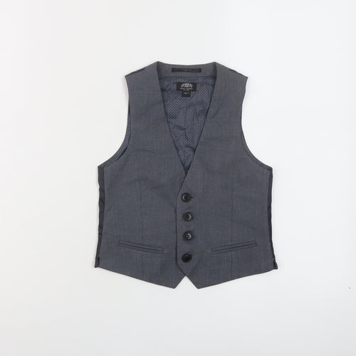 Finest Quality Boys Grey Jacket Waistcoat Size 4 Years Button