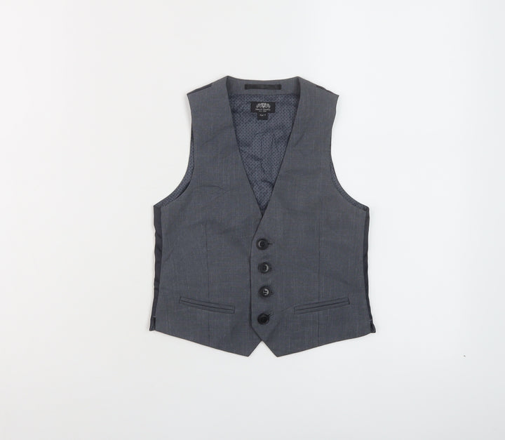 Finest Quality Boys Grey Jacket Waistcoat Size 4 Years Button