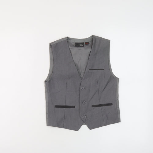 NEXT Boys Grey Jacket Waistcoat Size 8 Years Button