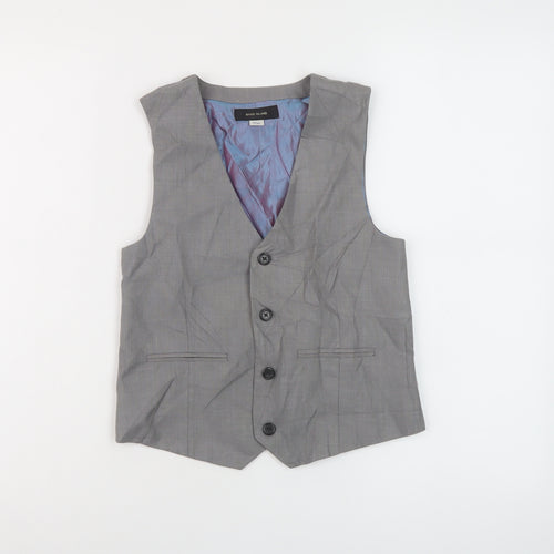 River Island Boys Grey Jacket Waistcoat Size 10 Years Button
