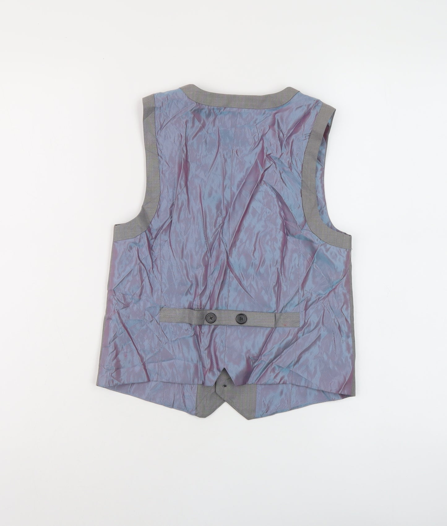 River Island Boys Grey Jacket Waistcoat Size 10 Years Button