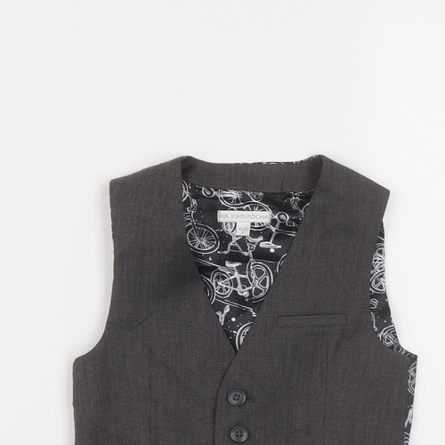RJR.John Rocha Boys Grey Jacket Waistcoat Size 6 Years Button