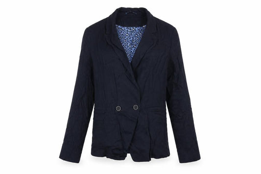 Front view of Next women’s blue linen jacket suit jacket, size UK 10