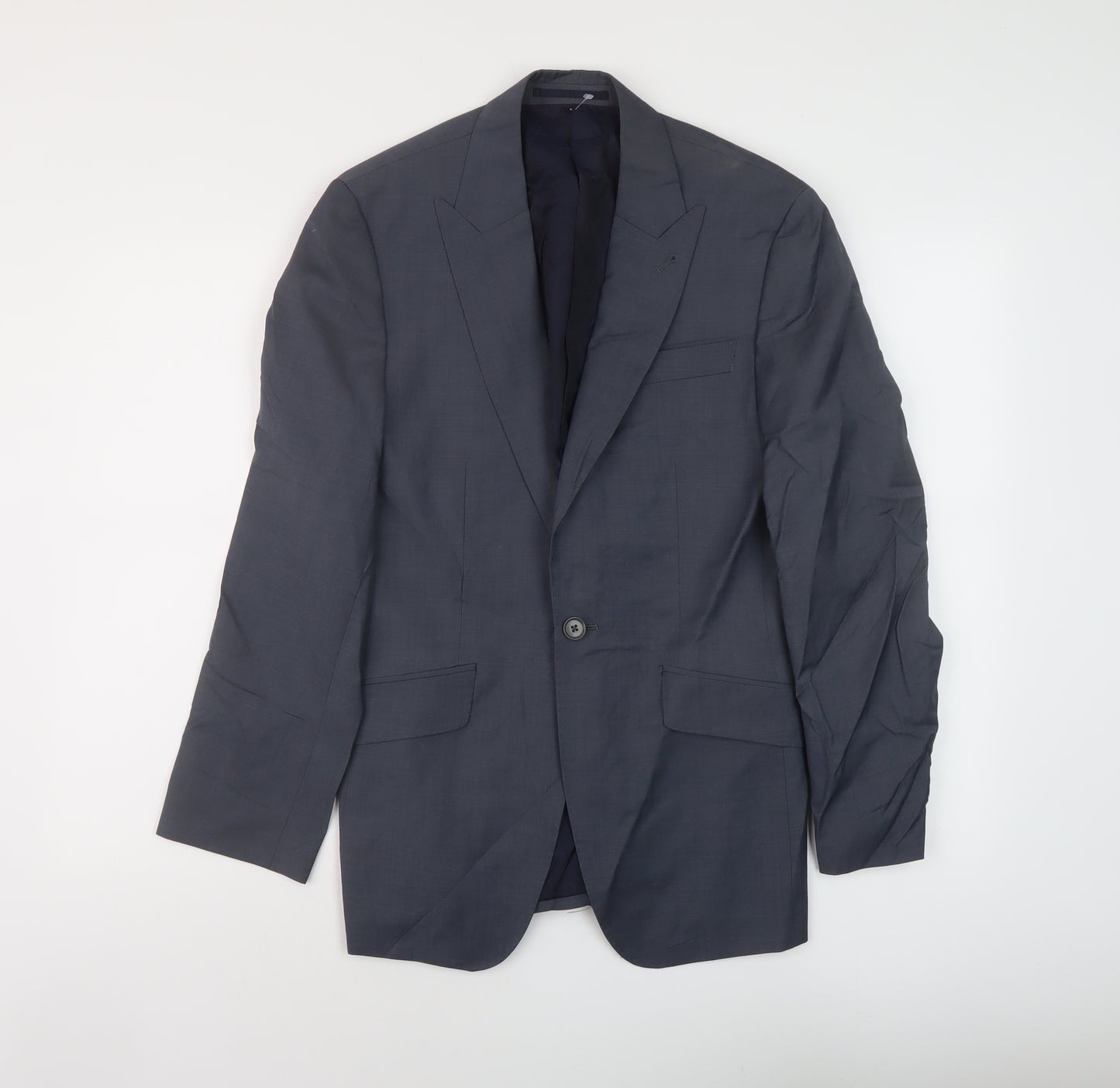 NEXT Mens Blue Wool Jacket Suit Jacket Size S Regular