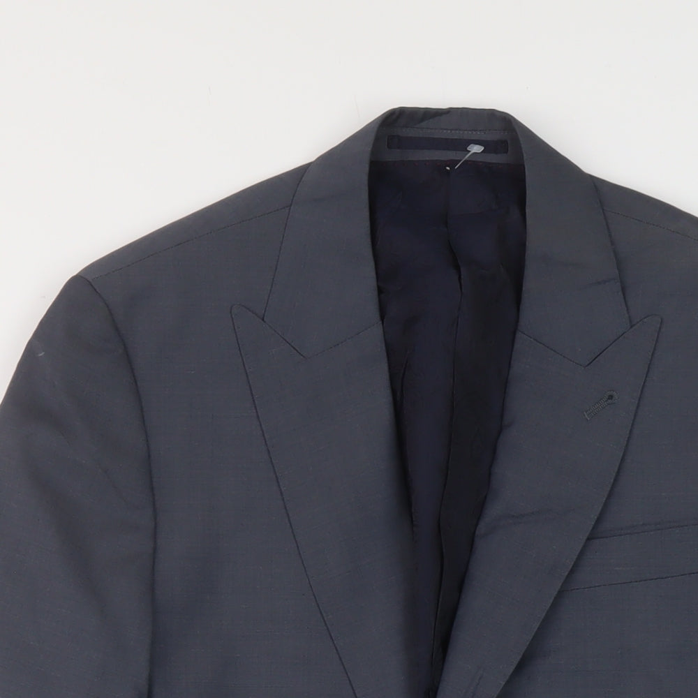 NEXT Mens Blue Wool Jacket Suit Jacket Size S Regular