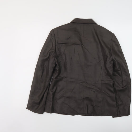 Precis Womens Brown Jacket Size 12 Button