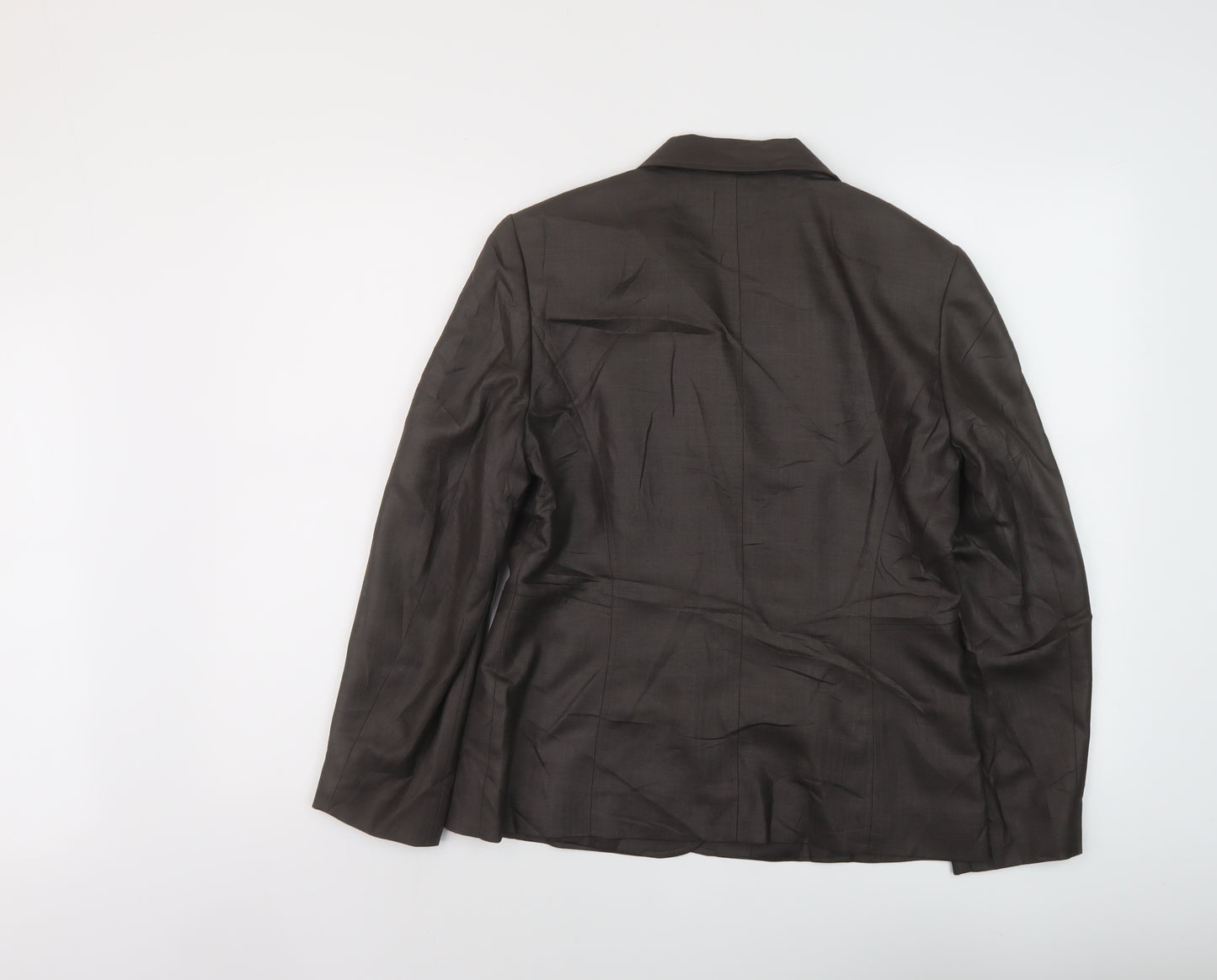 Precis Womens Brown Jacket Size 12 Button