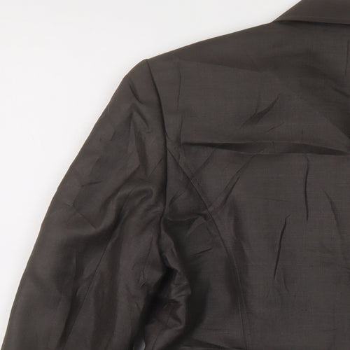 Precis Womens Brown Jacket Size 12 Button