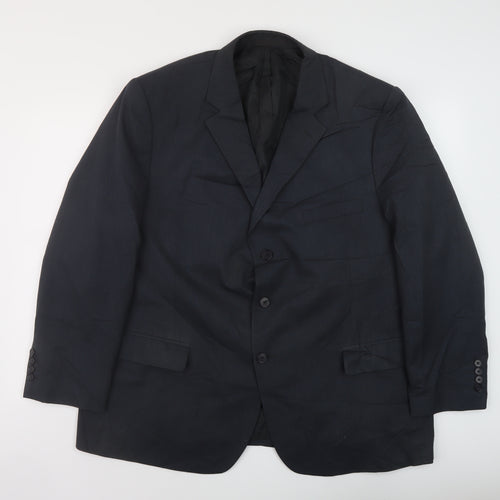 Marks and Spencer Mens Blue Polyester Jacket Suit Jacket Size XL Regular