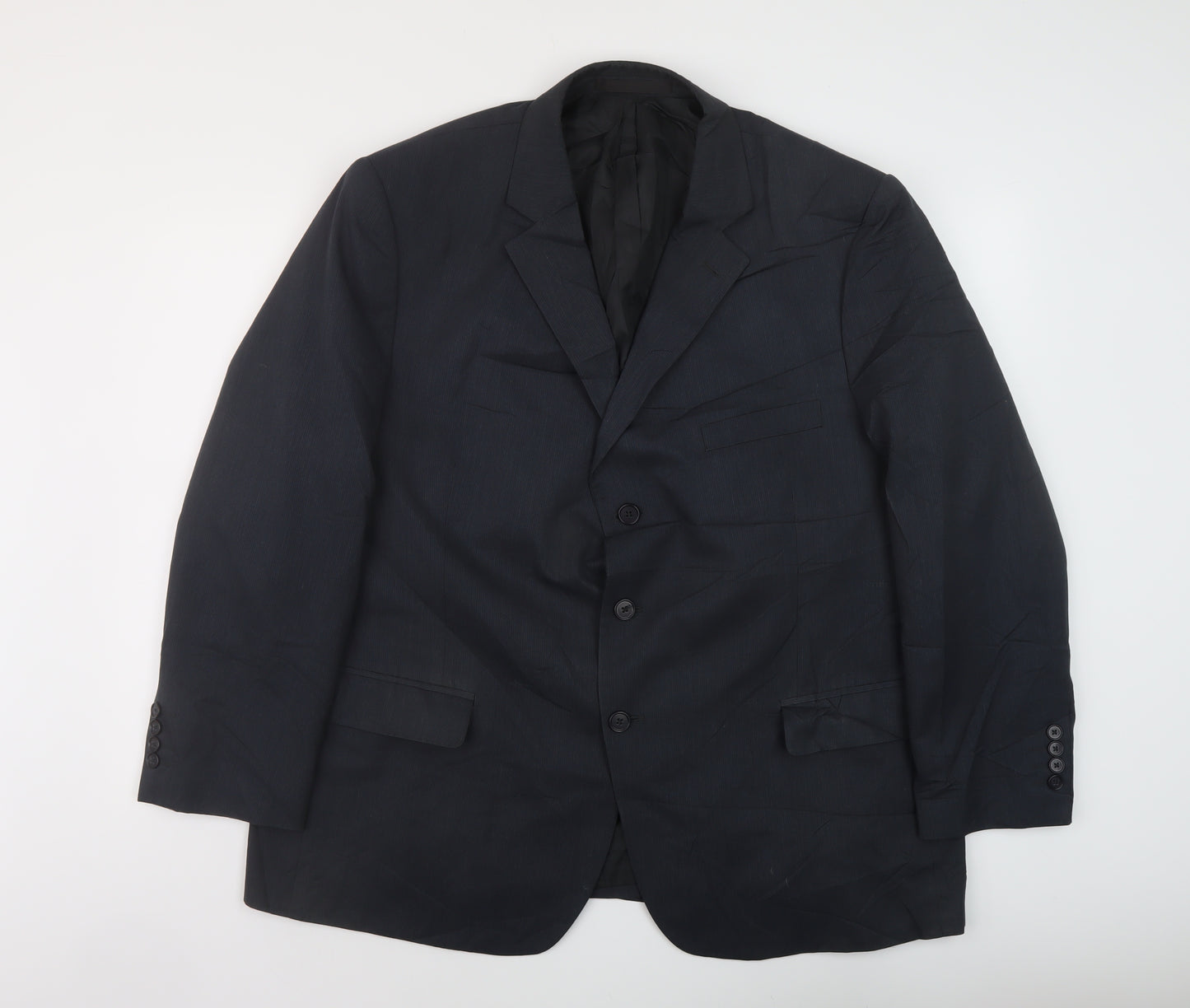 Marks and Spencer Mens Blue Polyester Jacket Suit Jacket Size XL Regular