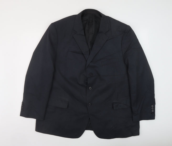 Marks and Spencer Mens Blue Polyester Jacket Suit Jacket Size XL Regular