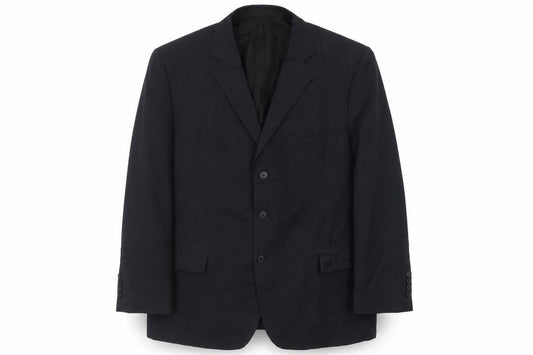 Front view of Marks & Spencer men’s blue polyester jacket suit jacket, size XL, regular