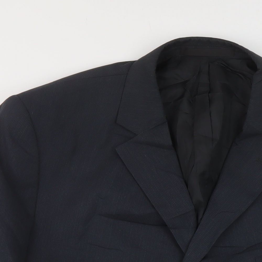 Marks and Spencer Mens Blue Polyester Jacket Suit Jacket Size XL Regular