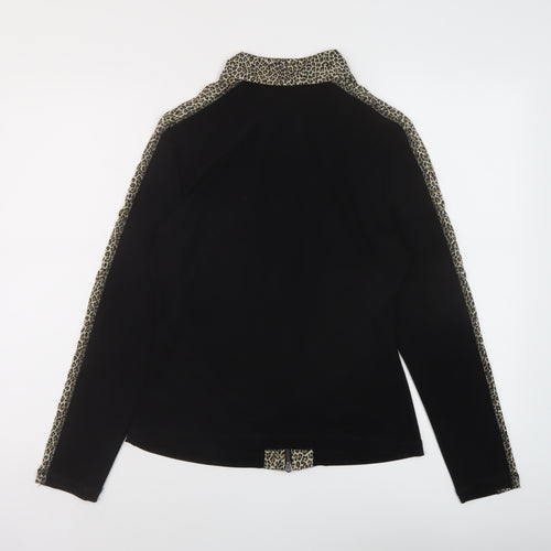 Joseph Ribkoff Womens Black Polyester Full Zip Sweatshirt Size 14 Zip