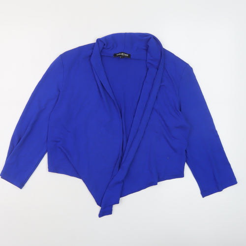 Debenhams Womens Blue Viscose Wrap Blouse Size 12 V-Neck