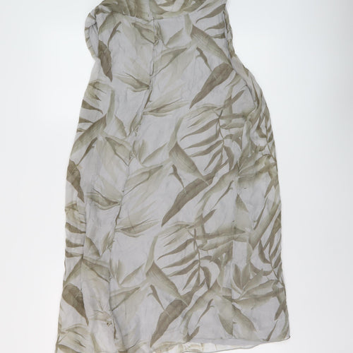 Elena Bardi Womens Beige Geometric Polyester Tank Dress Size M Cowl Neck Pullover