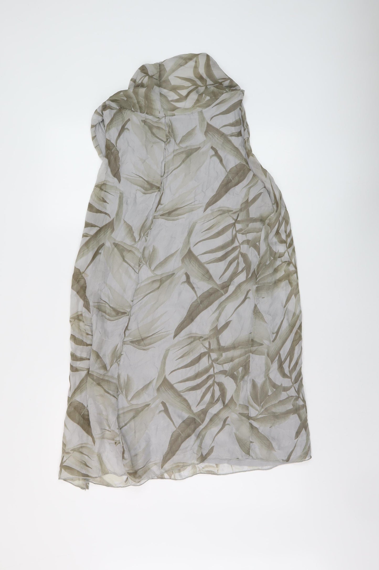 Elena Bardi Womens Beige Geometric Polyester Tank Dress Size M Cowl Neck Pullover