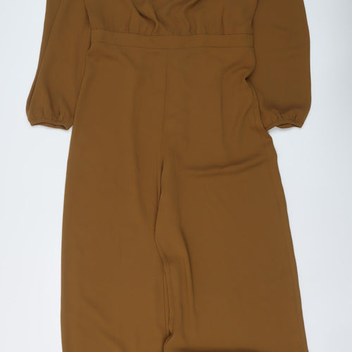 Marks and Spencer Womens Brown Polyester Jumpsuit One-Piece Size 12 Pullover