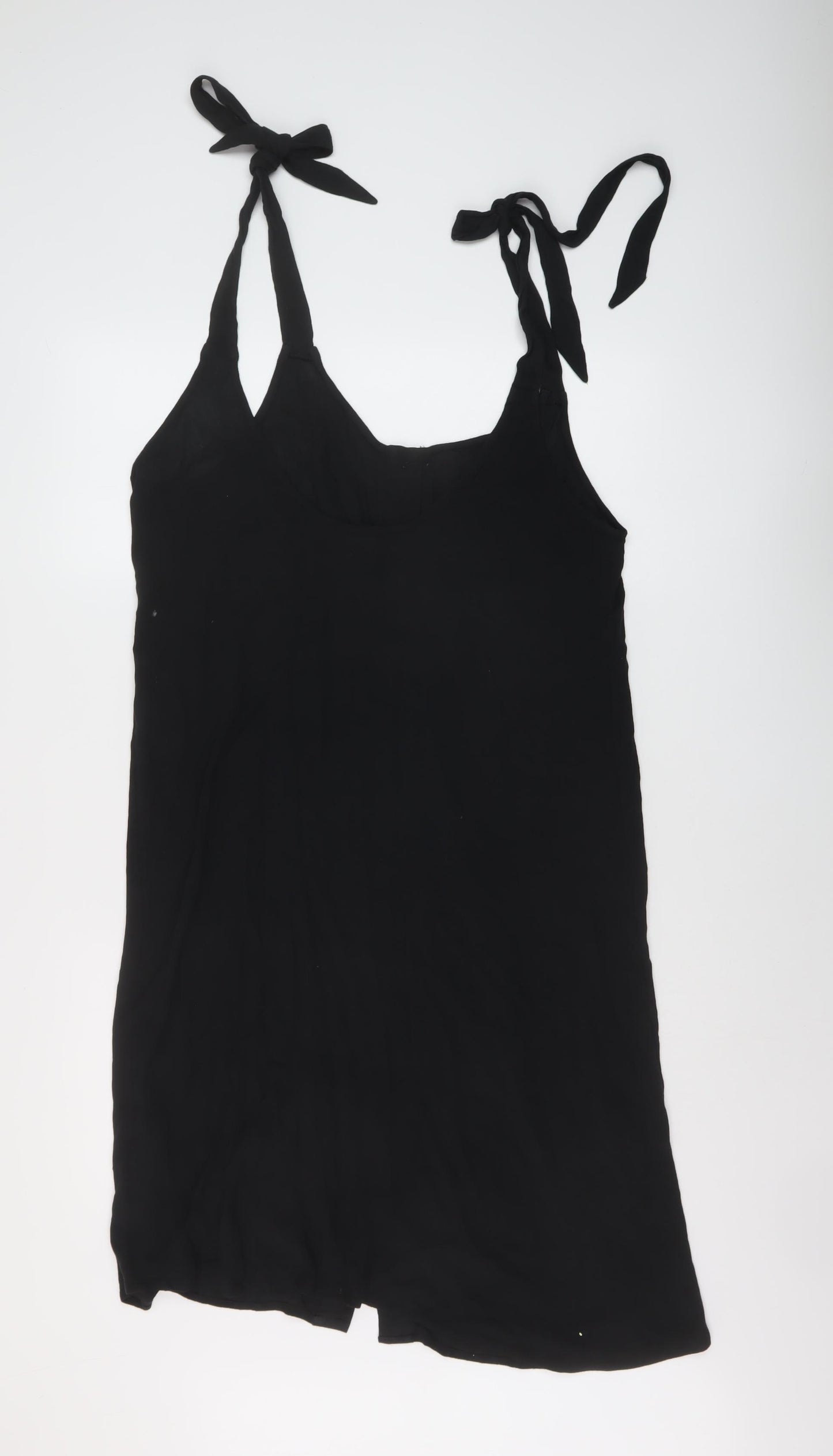 Marks and Spencer Womens Black Polyester A-Line Size 14 Round Neck Pullover